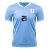 Maglia ufficiale Uruguay E. CAVANI 21 Casa Mondiali 2022 per Uomo